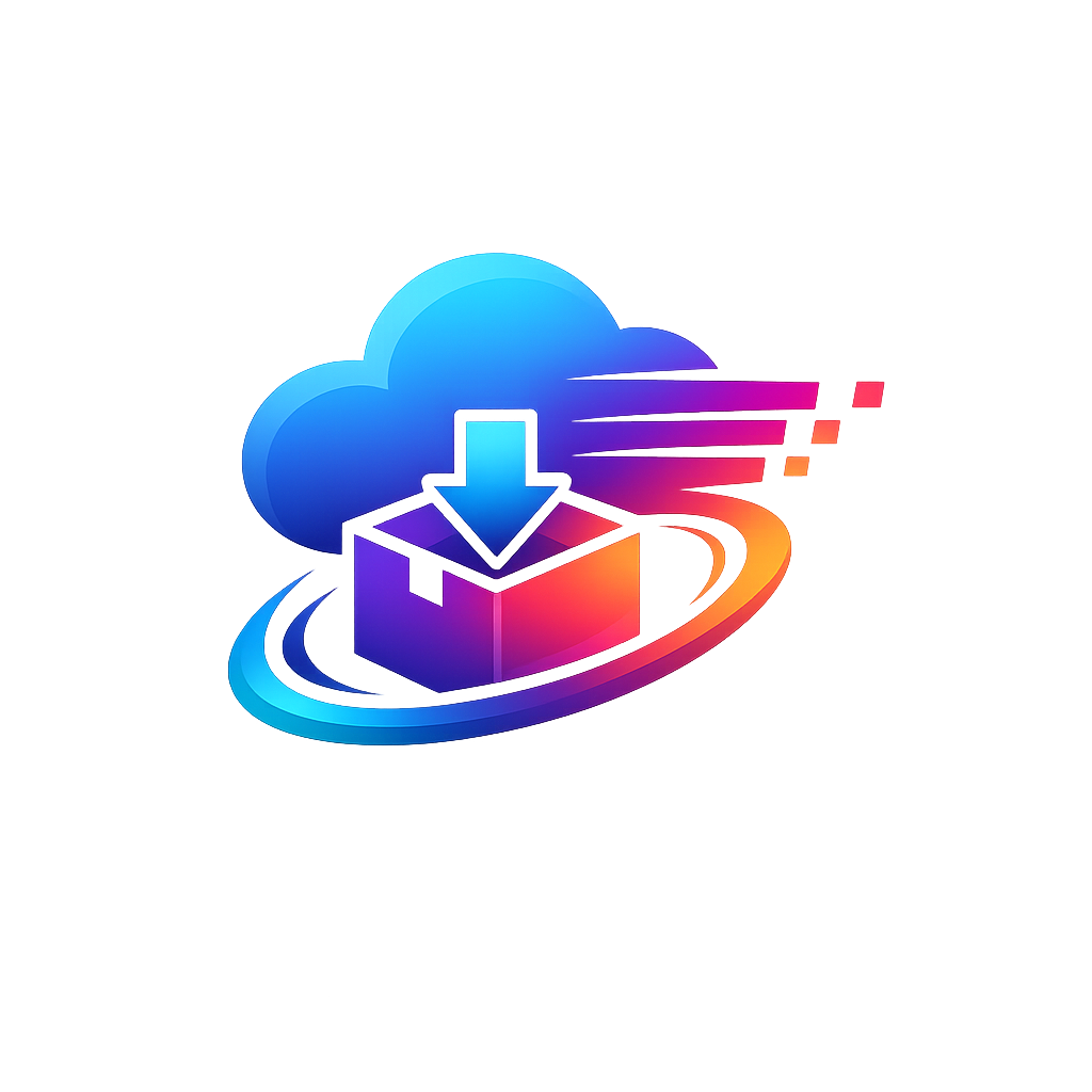 Digital product delivery platform logo for automated fulfillment