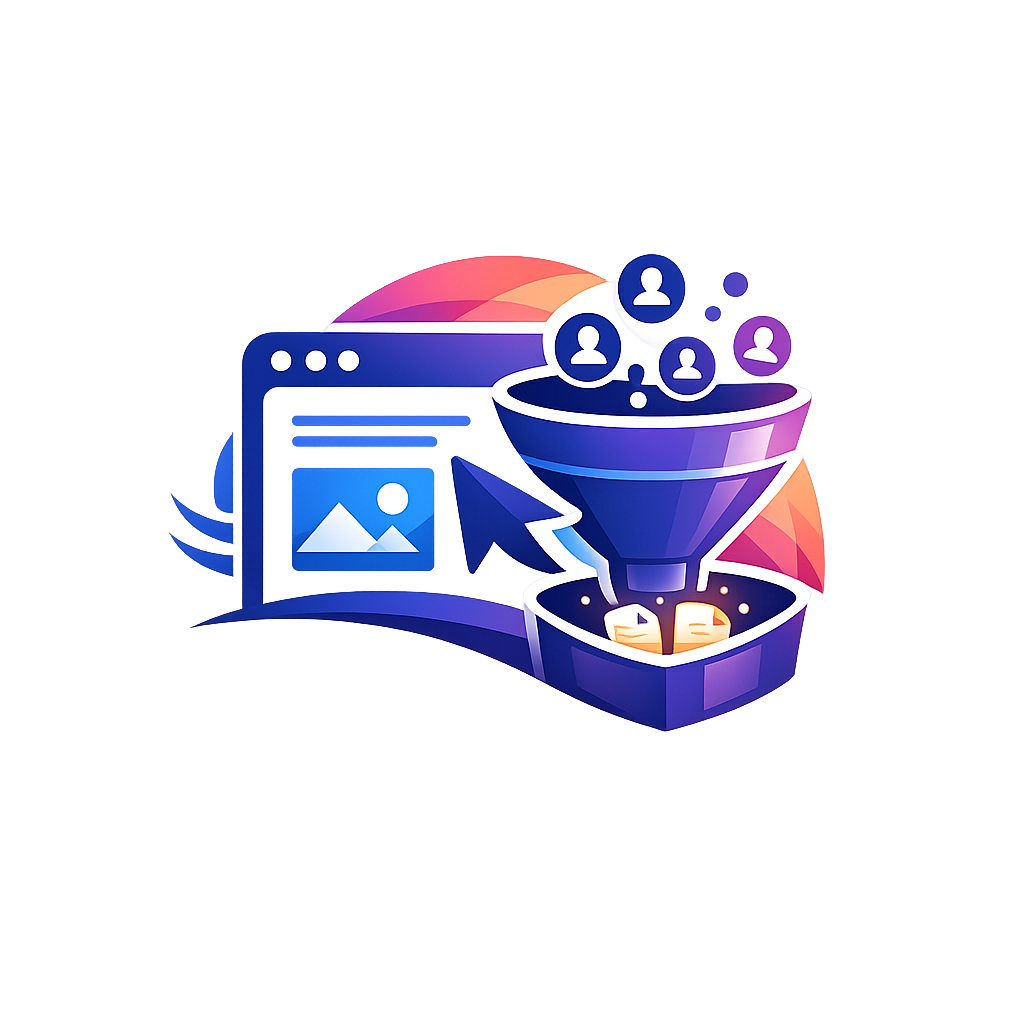 Landing page builder logo for lead capture systems