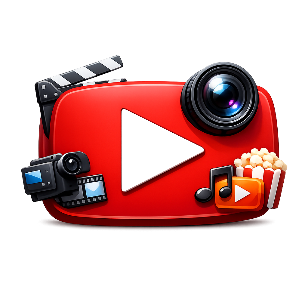 YouTube logo representing video content platform